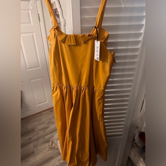 Sea New York lace back Maxi dress in mustard color - Picture 6 of 6